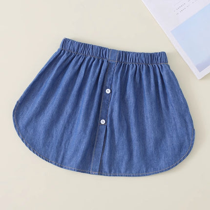 Autumn and Winter Base Layer Magic Butt-Covering Curtain Inner Layering Skirt with Fake Hem for Women, White Half Skirt