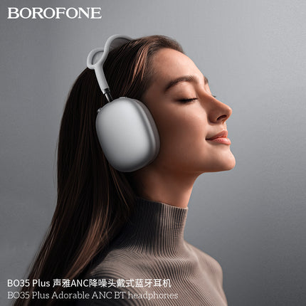 Borofone Bo35 Plus Head-Mounted Anc Noise-Cancelling Wireless Bluetooth Headphones Air Pods Over-Ear Max