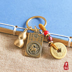 [Horse] Brown rope five Emperor money + square brand trend to + full sand gourd