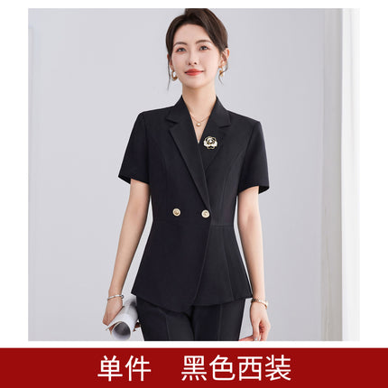 High-end professional suit suit female summer jewelry store customer service beauty salon overalls hotel front desk sales department tooling