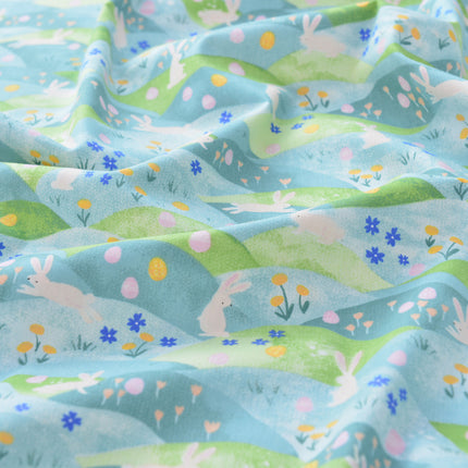 160cm Wide Pure Cotton Twill Fabric Cotton Baby Kidsren Baby Cartoon Cotton Fabric Wild Rabbit Group