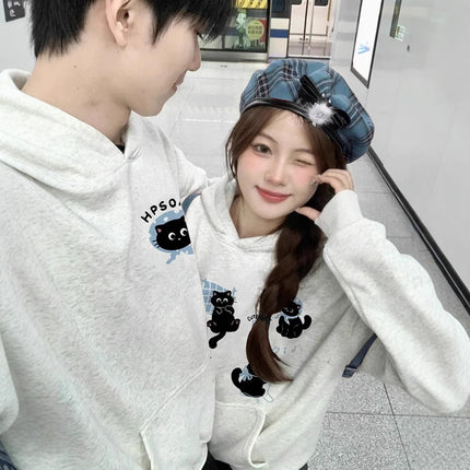 High-grade oversize Men's and Women's Top Special Couple Clothing Autumn and Winter fleece-lined Hooded Sweat Fashion Brand Class Clothes