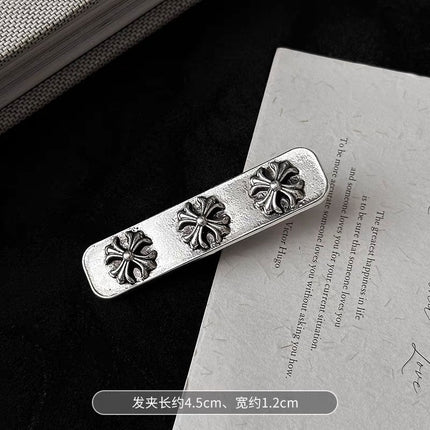 Hongyan 2025 Summer Women's Artistic Retro Chinese Style Zinc Alloy Handmade Textured Hair Clip Fashion Accessory