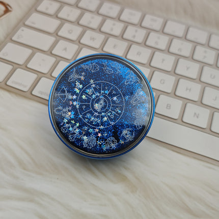 Simple constellation quicksand contact lens case contact lens storage box round companion box coated double box wholesale