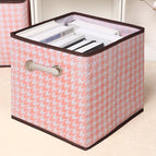 (hemp rope model) uncovered houndstooth pink / Large size (28*28*28cm)