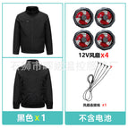 Black 12V Quad Fan / S/M