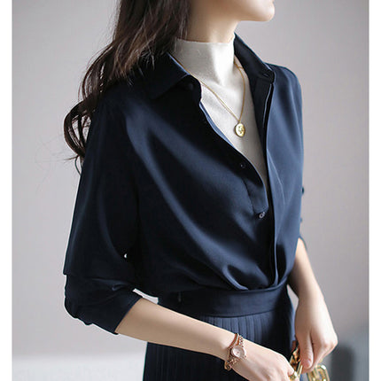 2023 new high-end light luxury dress high-grade ol professional women's clothing temperament goddess fan autumn clothing royal sister mature