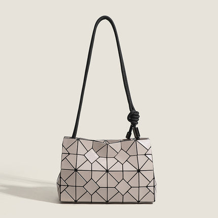 2026 New Trendy Geometric Rhombus Sequin Drawstring Tofu Bag Versatile Fashion Shoulder Crossbody Underarm Pillow Bag