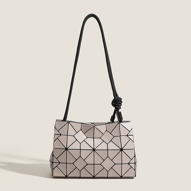 2026 New Trendy Geometric Rhombus Sequin Drawstring Tofu Bag Versatile Fashion Shoulder Crossbody Underarm Pillow Bag