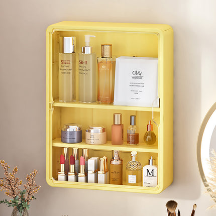 Cosmetic Shelf Bathroom Wall-mounted Storage Shelf Cabinet Bedroom Bathroom Punch-free Storage Box