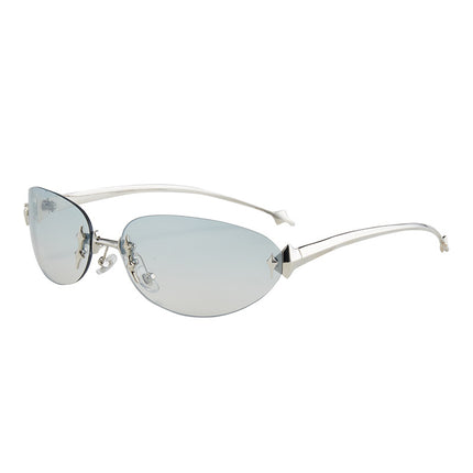 Ottoman 7586 European and American Star Sunglasses Women's Ins Cross-border Fashion Rimless Sunglasses Fashionable Millennium Spice Girls