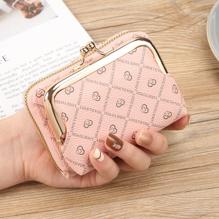 New Wallet Women's Fashion Zipper Short Coin Purse Large Capacity Coin Clip Bag Multi-Card Slot Card Holder Wallet