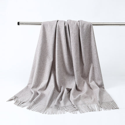 Wool Scarf Shawl High-End Versatile Cashmere Scarf Women's Winter 2025 New Men's Solid Color Scarf Wholesale