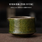 Kiln-turned matcha bowl [bamboo rhyme/open green]