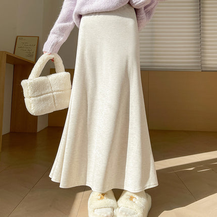 Women's Skirt Autumn/Winter 2026 New Style Gentle and Elegant High-End Feel Slim-Fit Knit A-Line Bodycon Fishtail Skirt