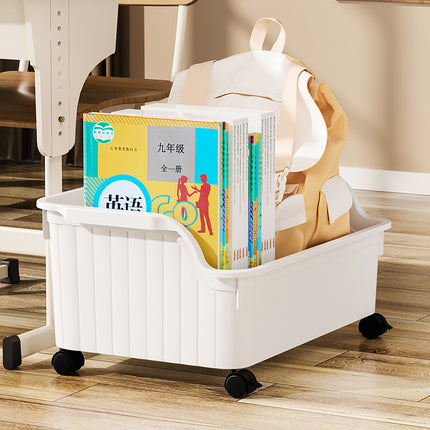 Book Storage Box with Pulley Student Dormitory Desk Schoolbag Storage Box Desktop Storage Basket Sorting Classroom Book Box