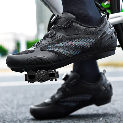 Cross-Border Foreign Trade Mesh Breathable Bicycle Shoes Cycling Shoes Men's and Women's Road Bike Lock Shoes Mountain Bike Shoes Wholesale