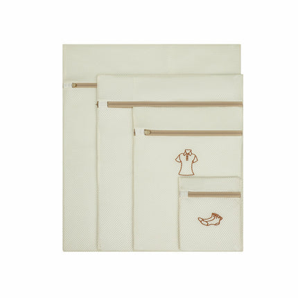 Double-Layer Embroidery Laundry Bag Off-White White 11 Sizes Sets / Sac Linge Double Couche Broderie Blanc Cassé Blanc 11 Tailles Sets