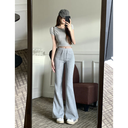 Cross-Border American Style 2026 Spring and Autumn New Flared Yoga Pants, Sweatpants, Bootcut Pants, High-Waisted Floor-Length Pants for Women