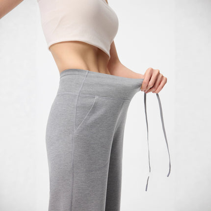 Autumn Modal Gray Sports Sweatpants Women's High Waist Drape New American Hot Girl Casual Floor-Mopping Pants Women's