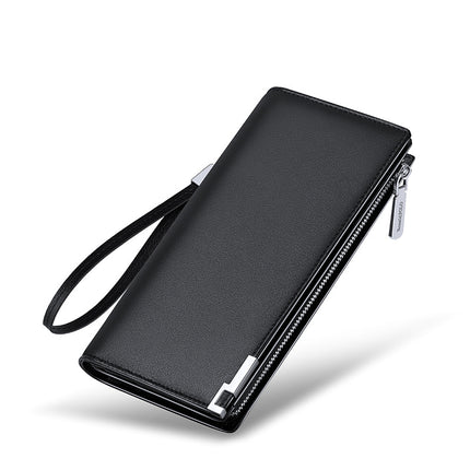 Boston Wallet Men's 2026 New Id Card Holder Vintage Genuine Leather Clutch Youth Trendy Large Capacity Long Wallet