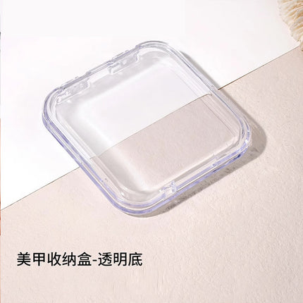 T1999 Light Luxury Wearable Nail Storage Box, Acrylic Large-Capacity Portable Transparent Nail Display Box