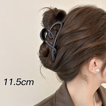 2025 New Style Hair Claw Clip for Women, Large Size for Thick Hair, Hairpin for the Back of the Head, Shark Clip, Versatile Heart-Shaped Hair Accessory