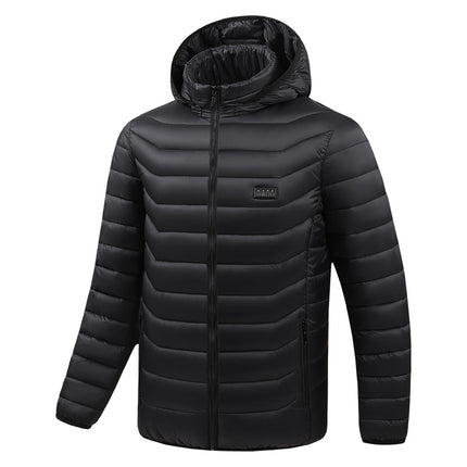 Cross-Border Smart Heating Clothing Zone 31 Heated Cotton Coat Men's Outdoor Constant Temperature Warm Heating Jacket Factory Wholesale
