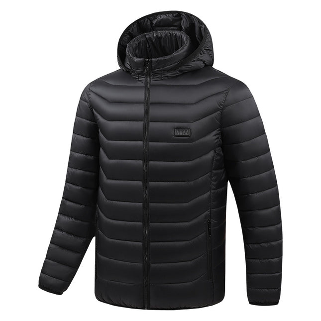 Cross-Border Smart Heating Clothing Zone 31 Heated Cotton Coat Men's Outdoor Constant Temperature Warm Heating Jacket Factory Wholesale