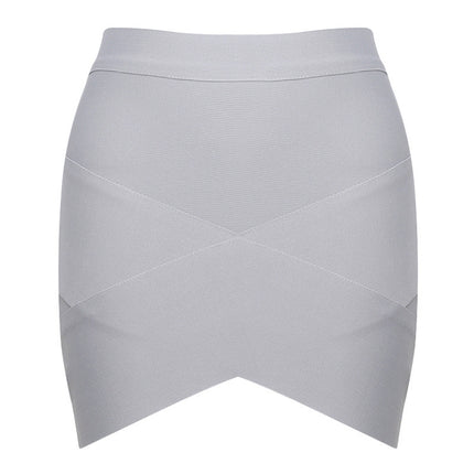 European and American Style Sexy Cross-Over Ultra-Short Skirt, High-Waisted Slit Bandage Bodycon Skirt, Nightclub Mini Skirt, Women's Clothing for Night Clubbing and Parties