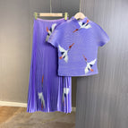 Purple / Set (top 78CM overskirt)