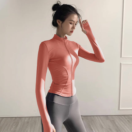 Yoga Clothing for Women 2026 New Style Jacket Quick-Drying Fitness Clothing Sports Running Suit Long-Sleeved Pilates Training Top