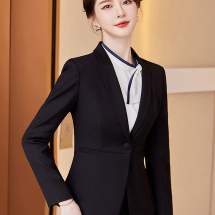 Professional Suit Long Sleeve Dress Women's Autumn Tooling Hotel Manager Dress Jewelry Store Front Desk Reception Work Clothes