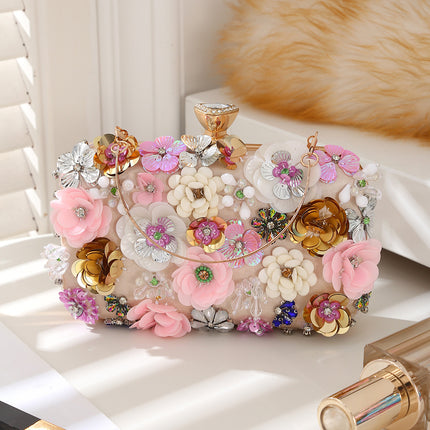 Cross-Border Hot-Selling Floral Handbag, Stylish Evening Bag, Versatile Floral Tote Bag, Can Be Worn Cross-Body, Exquisite Princess Diana Bag