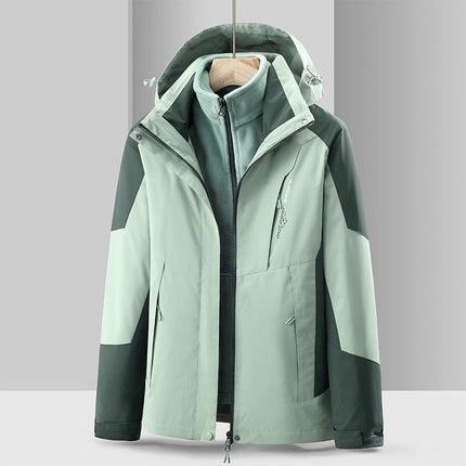 Special Price School Group Clothing Disassembly Outdoor Jacket Autumn and Winter Waterproof Couple Three-In-One Hooded Sports Mountaineering Clothing