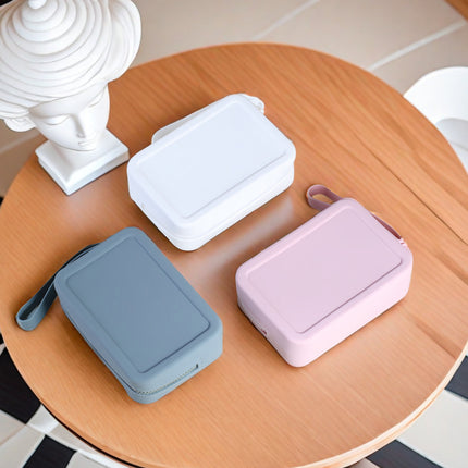 Manufacturer's Silicone Storage Bag, Large Capacity, Portable, Carry-On Cosmetic Storage Bag, Earphone Silicone Coin Purse, Customized