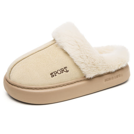 Women's Shoes New Style Plush Thickened Women's Cotton Shoes Fashion Versatile Ankle Boots Cross-Border Large Size Slip-On Women's Cotton Boots