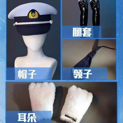 Starting from scratch, life in a different world cos clothing dog dog ear police officer rem cosplay clothing a generation of hair