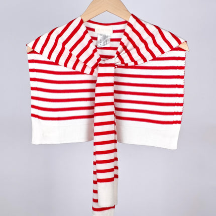 Korean Style New Striped Knitted Shawl for Women, Suitable for Spring and Autumn, Air-Conditioned Rooms, Office, Versatile and Fashionable Shoulder Scarf