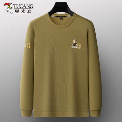 [Cture Beads] Tucano/Pecker 2024 Autumn and Winter Round Neck Embroidered Pattern Light Business Sweatshirt Light Luxury