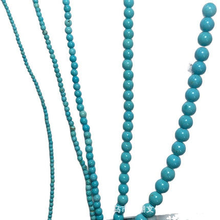 Turquoise Round Beads White Pine Blue Pine Burst Loose Beads DIY Mini Beads Millet Beads Necklace Bracelet Accessories