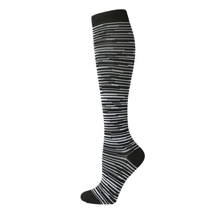 Cross-border calf compression socks sports stockings Amazon compression socks European and American pressure calf socks riding thin leg socks