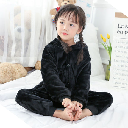 2025 New Cartoon One-Piece Animal Pajamas for Children, Thickeneded Flannel New Performance Clothes, Exclusively for Cross-Border Supply