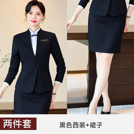 Professional Suit Vest suit Waitress Hotel Attendant Work Clothes Dental Oral Front Desk Horse Clamp Work Uniform Autumn