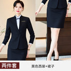 black suit skirt / S
