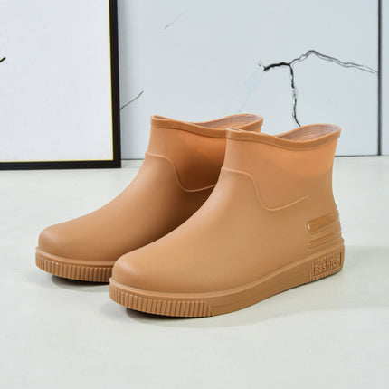 Women's Rain Boots Low-Top Fashion Water Shoes New Non-Slip Rain Boots Durable Kitchen Adult Warm Water Boots Rubber Shoes Wholesale