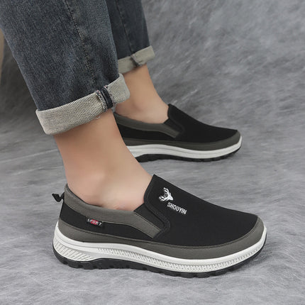 Wholesale and retail old Beijing cloth shoes men's soft bottom breathable middle-aged father non-slip elderly walking shoes