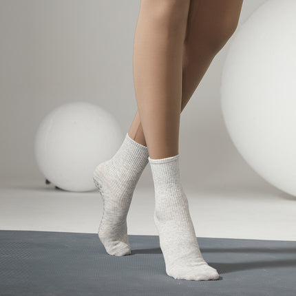 Spring and Summer Yoga Socks, Long Pilates Socks, Non-Slip Professional Women's Mid-Calf Sports Compression Socks, Fitness Wholesale