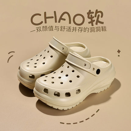 Cross-border Hole Shoes Women's Summer Poop-feeling Non-slip Home Shoes for Outgoing Street Students Hole Shoes Women's Casual All-match