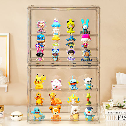 PET Blind Box Storage Display Stand Stepped Transparent Hand Bubble Mate Doll Dust-proof Box